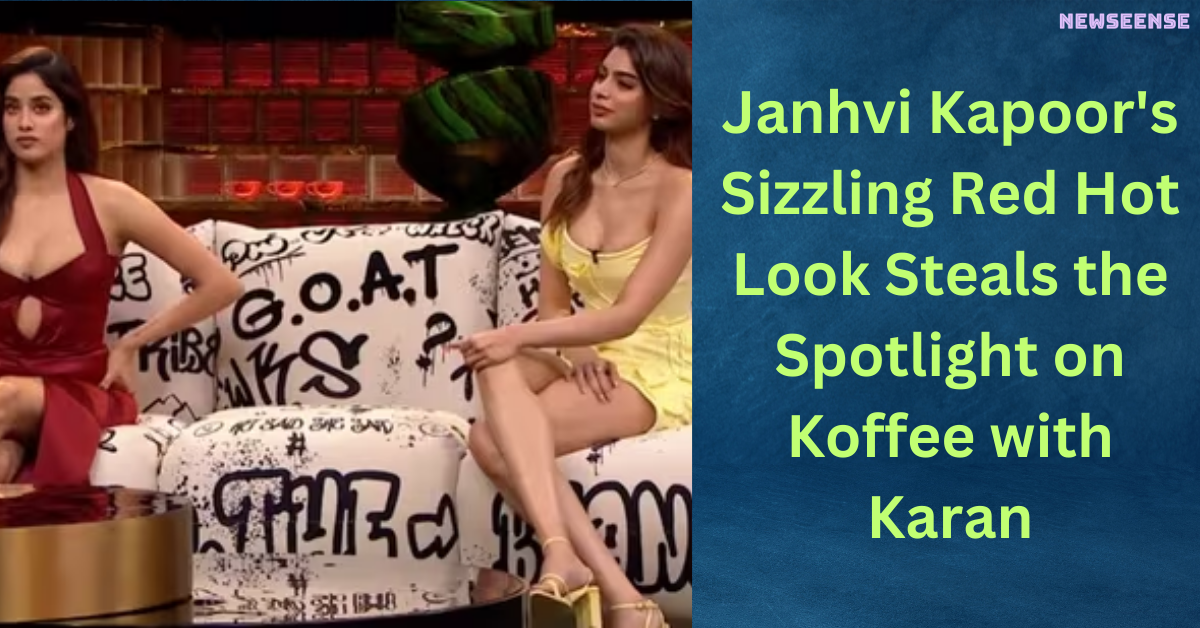 Janhvi Kapoor's Sizzling Red Hot Look Steals the Spotlight on Koffee with Karan