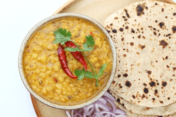 Multigrain Roti with a bowl of dal