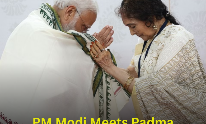 PM Modi Meets Padma Vibhushan Awardee Vyjayanthimala in Chennai