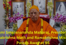 Swami Smaranananda Maharaj, President of Ramakrishna Math and Ramakrishna Mission, Passes Away at 95